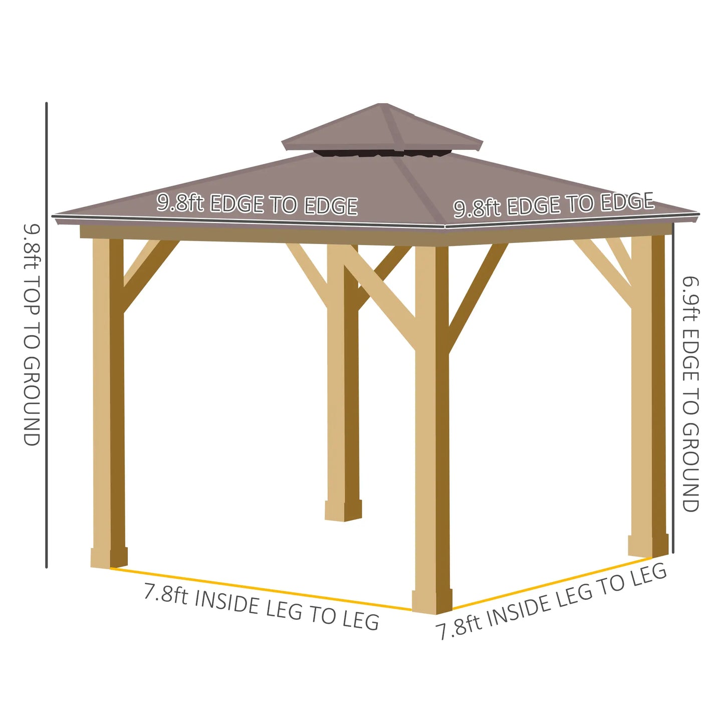 10 x 8 pergola with aluminum roof