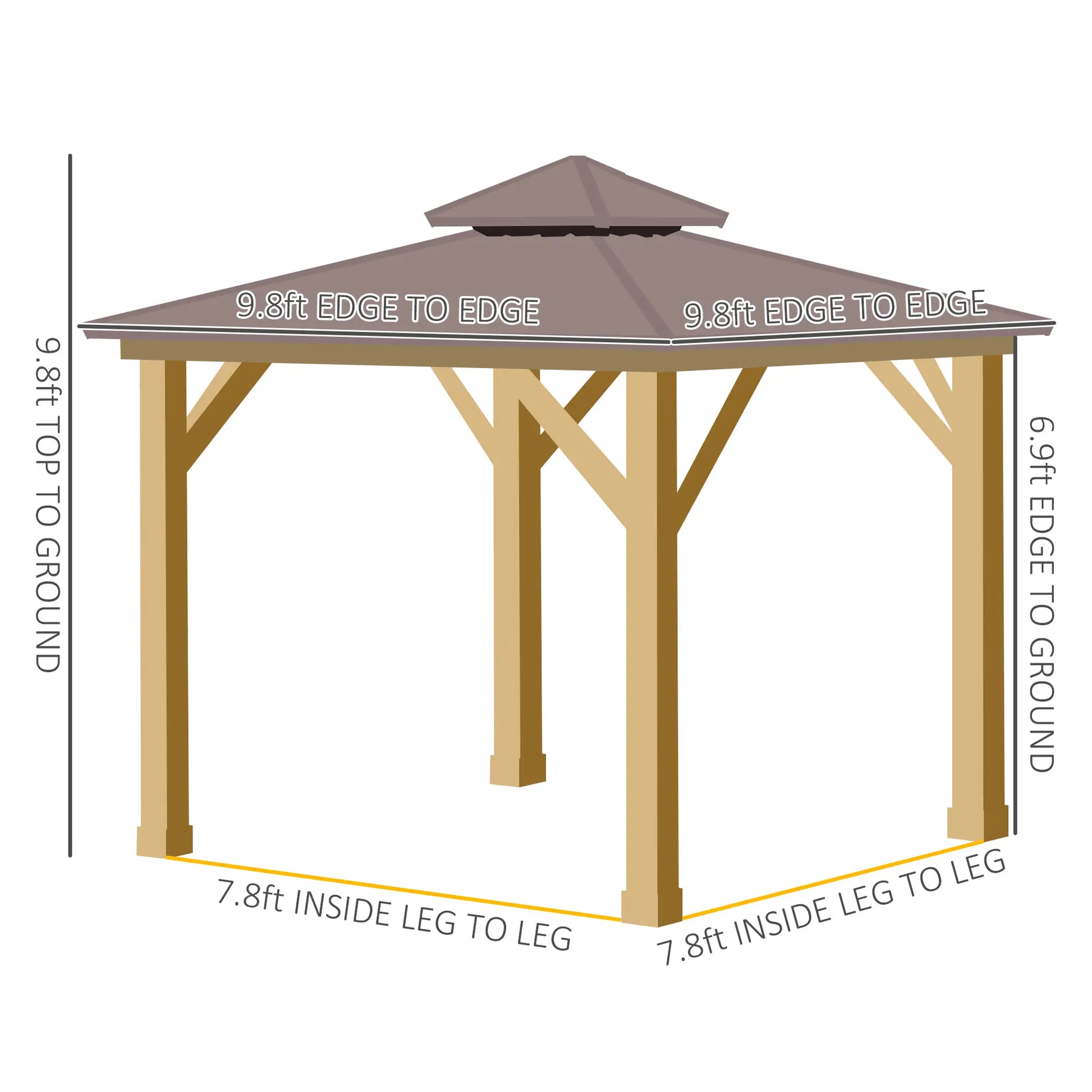10 x 8 pergola with aluminum roof