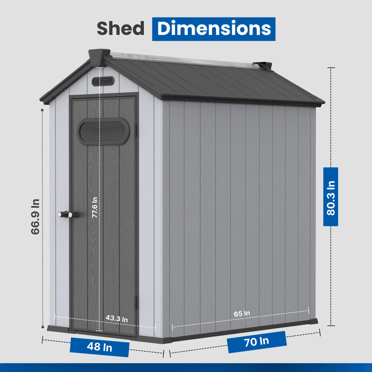 Aleko 4x6-ft. Outdoor Shed with Gable Roof