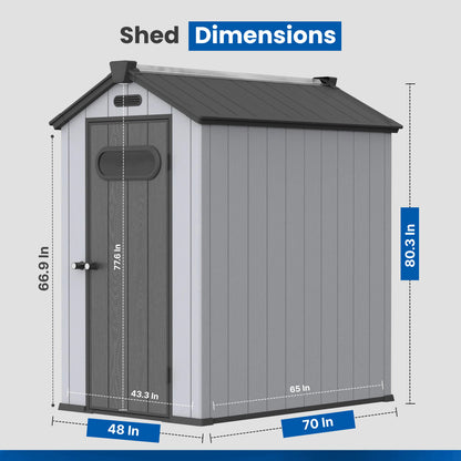 Aleko 4x6-ft. Outdoor Shed with Gable Roof