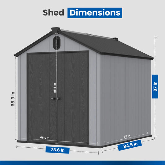 Aleko 6x8-ft. Outdoor Shed with Gable Roof