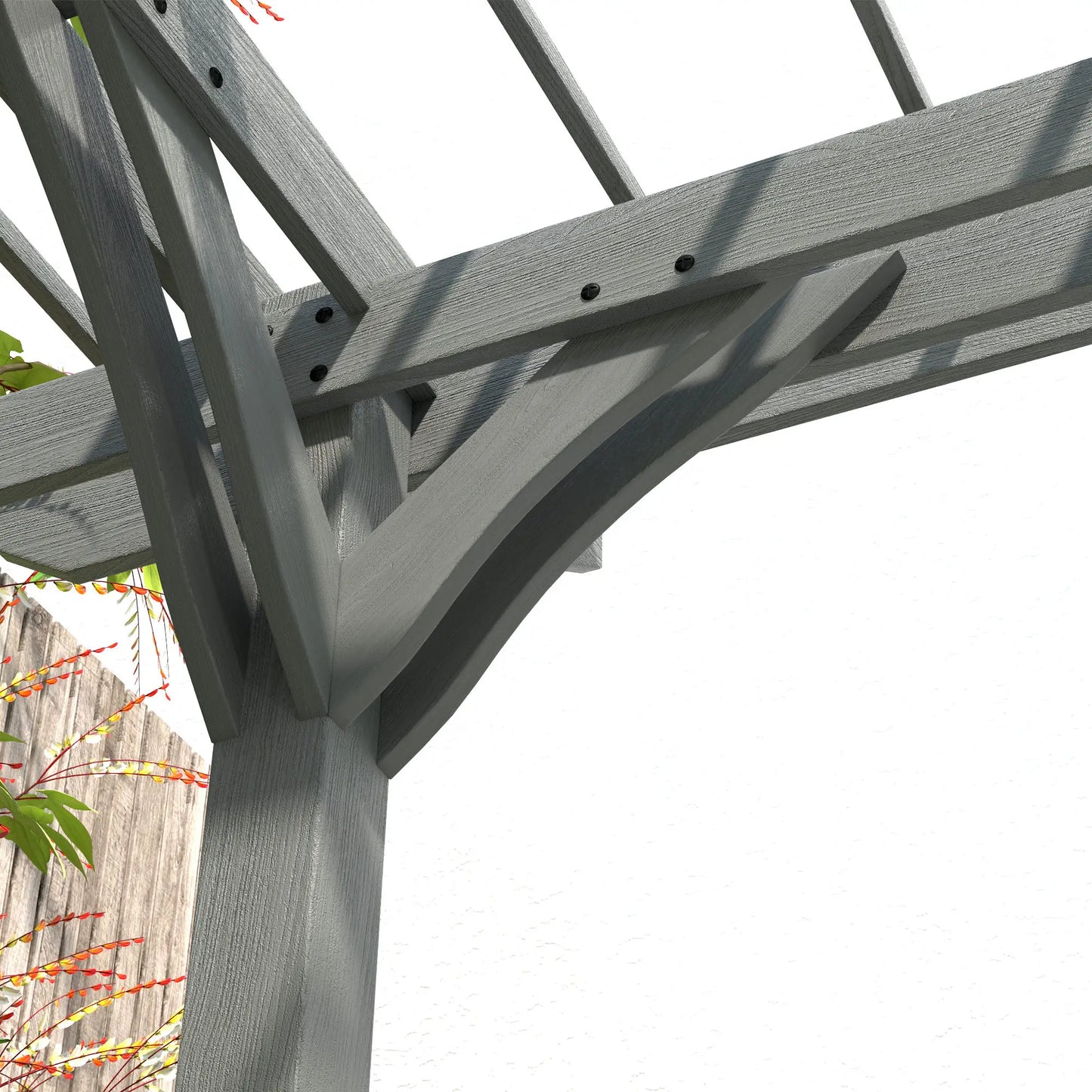 Outsunny 12' x 16' Outdoor Pergola, Wood Gazebo Grape Trellis with Stable Structure for Climbing Plant Support, Gray