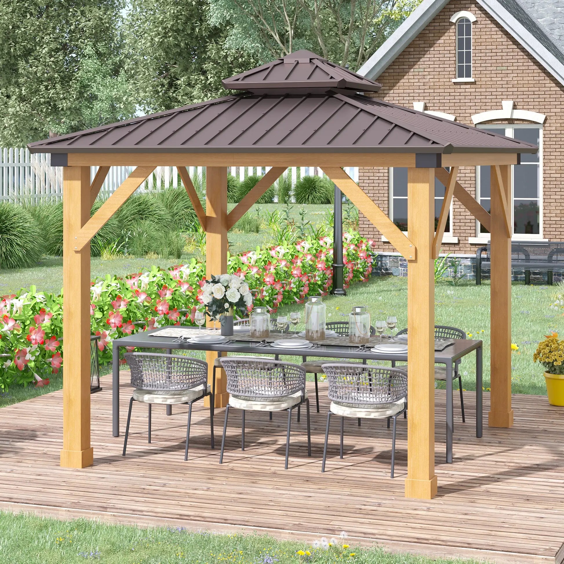 Pergola and outdoor table